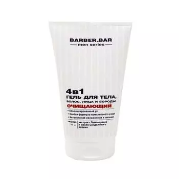 Гель для тела, Barber.bar волос, Barber.bar лица и бороды 4 в 1 Очищающий , Barber.bar 200 мл