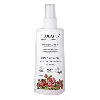 Гидролат для лица Organic wild rose Ecolatier 150мл