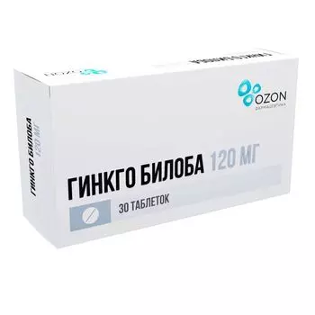 Гинкго билоба таблетки п/о плен. 120мг 30шт