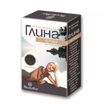 Глина черная косметическая коробка 100г