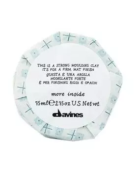 Глина моделирующая для стойкого матового финиша strong moulding clay davines more inside 75 мл