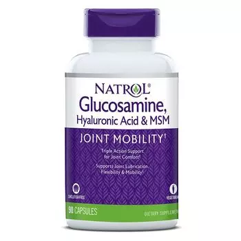 Глюкозамин, гиалуроновая кислота и МСМ Natrol капсулы 90шт