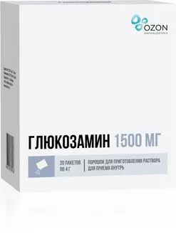Глюкозамин порошок для приг. раствора для приема внутрь 1500мг 20шт