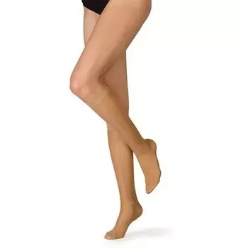 Гольфы компрессионные 1 класс JW-111 Pro прозрачные цвет бежевый B.Well/Би Велл р.5