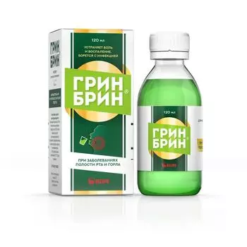 Грин Брин с мерным стаканчиком раствор для местного применения 1,5мг/мл 120мл