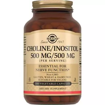 Холин+Инозитол Solgar/Солгар капсулы 500мг+500мг 100шт
