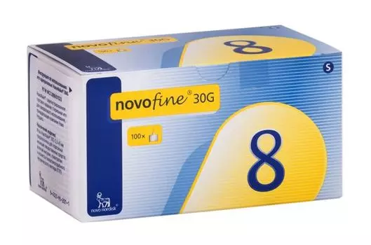 Иглы 30G Novofine/Новофайн 0,3х8мм 100шт