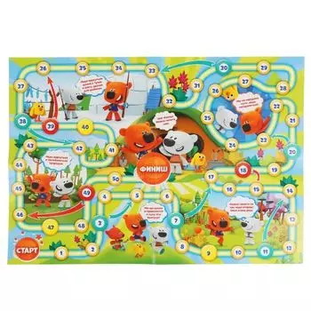 Игра-ходилка настольная веселые приключения в блистере Ми-ми-мишки Умные игры УМка