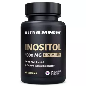 Инозитол 1000мг Mio-Inositol & D-Chiro-Inositol Premium UltraBalance/УльтраБаланс капсулы 550мг 60шт