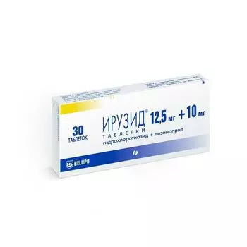 Ирузид таблетки 10мг+12,5мг 30шт