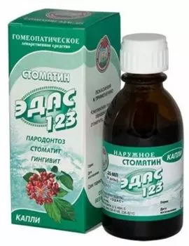Эдас-123 Стоматин капли для местного применения гомеопатические 25мл