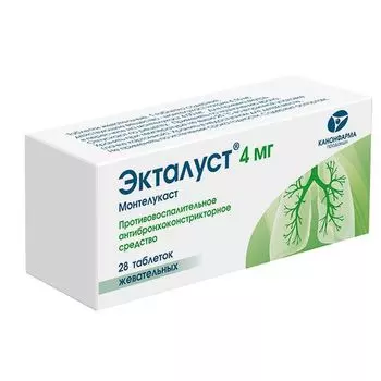Экталуст табл. жев. 4мг 28шт