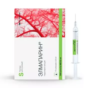 Элмапарин раствор для инъекций шприц 7600 анти-ХА МЕ/0,8мл 10шт