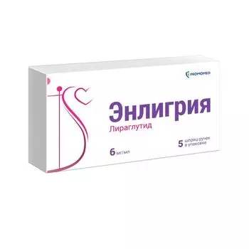 Энлигрия раствор для п/к введ. шприц-ручка 6мг/мл 3мл 5шт