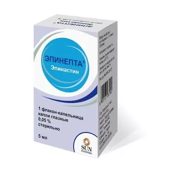 Эпинепта капли глазные 0,05% 5мл
