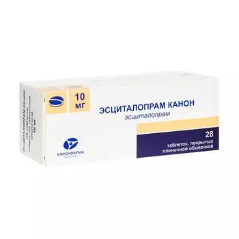 Эсциталопрам Канон таблетки п/о плен. 10мг 28шт