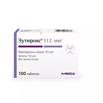 Эутирокс таблетки 112мкг 100шт