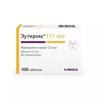 Эутирокс таблетки 137мкг 100шт