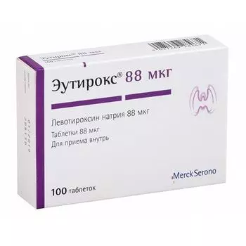 Эутирокс таблетки 88мкг 100шт