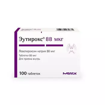 Эутирокс таблетки 88мкг 100шт
