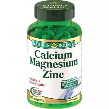 Кальций, магний, цинк Nature's Bounty/Нэйчес баунти таблетки 1414мг 100шт
