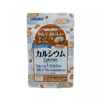 Кальций с витамином D со вкусом кофе Orihiro/Орихиро таблетки 0,5г 150шт