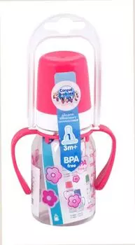 Канпол бутылочка с ручками с силиконовой соской 120мл (210204009)