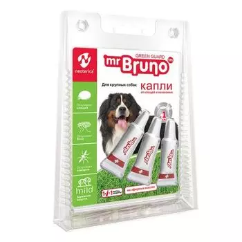 Капли репеллентные для крупных собак Mr.Bruno 4 мл