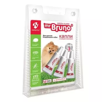 Капли репеллентные для щенков и маленьких собак Mr.Bruno 1 мл