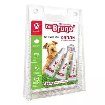 Капли репеллентные для средних собак Mr.Bruno 2,5мл