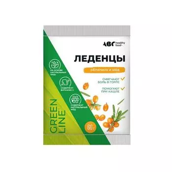Карамель леденцовая с витамином С вкус облепиха и мед ABC Healthy Food 60г