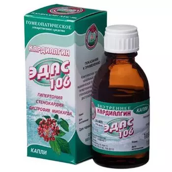Эдас-106 Кардиалгин капли гомеопатические 25мл