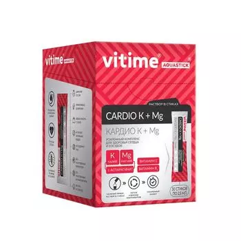 Кардио калий и магний ViTime/ВиТайм Aquastick стик 30шт