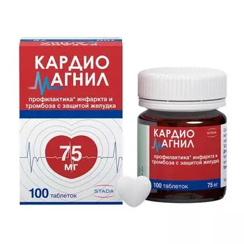 Кардиомагнил таблетки п/о плен. 75мг+15,2мг 100шт