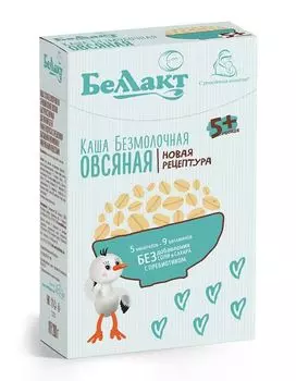 Каша безмолочная зерновая овсяная с пребиотиком Беллакт 200г