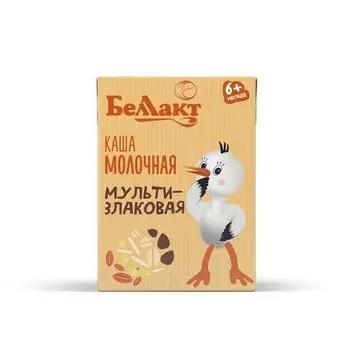 Каша молочная стерилизованная для питания детей раннего возраста мультизлаковая Беллакт 207г