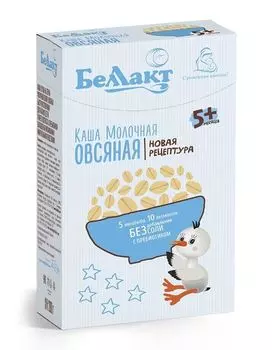 Каша зерно-молочная овсяная с пребиотиком Беллакт 200г