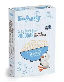 Каша зерно-молочная рисовая с пребиотиком Беллакт 200г