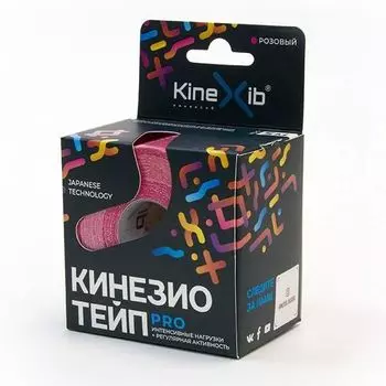 Тейп кинезио адгезивный восстанавливающий Kinexib PRO розовый, 5м х 5см