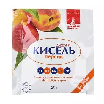 Кисель с персиком джели+ биокор 25 г