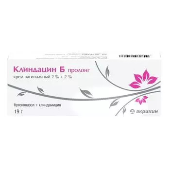 Клиндацин Б пролонг крем вагинальный 2%+2% 19г+аппликатор 3шт