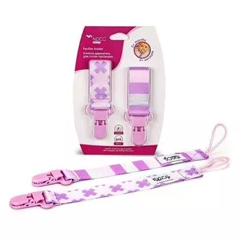 Клипса-держатель для соски-пустышки 0+ сиреневый NDCG