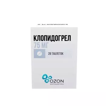 Клопидогрел таблетки п/о плен. 75мг 28шт
