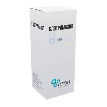 Клотримазол раствор для наружного применения фл. 1% 15мл