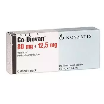 Ко-Диован таблетки п/о 80мг+12,5мг 28шт