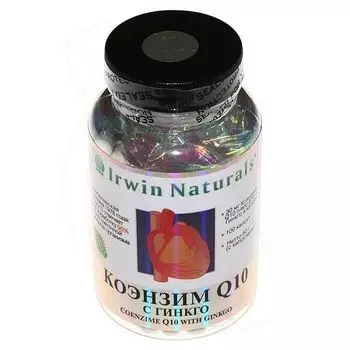 Коэнзим Q10 с гинкго Irwin Naturals капсулы 500мг 100шт