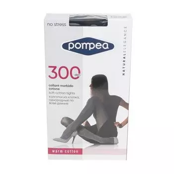 Колготки 300 den синии Cotton Pompea р.2 (S)