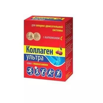 Коллаген Ультра++Глюкозамин с витамином С вкус вишни порошок саше 8г 7шт