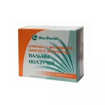 Комплекс с витамином Е, цинком и экстрактом пальмы ползучей капсулы 320мг 30шт