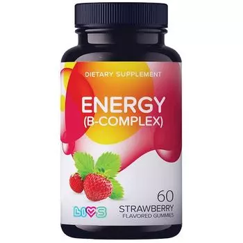 Комплекс Витаминов В+Витамин С со вкусом фруктов и ягод LIVS пастилки жевательные 3г 60шт